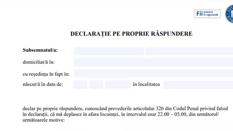 Declarația pe proprie răspundere pentru nevaccinați și adeverință angajator - Formulare de descărcat