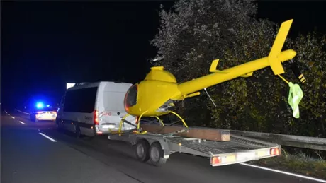 Transport special făcut de un român. Polițiștii germani i-au confiscat elicopterul ce se afla pe platformă
