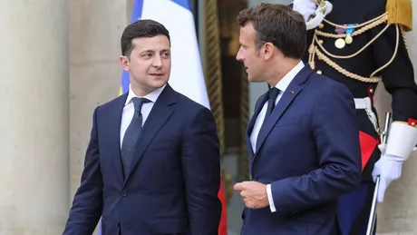 Președintele Emmanuel Macron discuții cu președintele Ucrainei privind conflictul cu Rusia - VIDEO