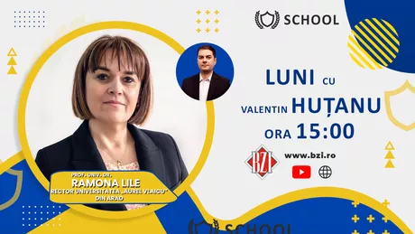 LIVE VIDEO - TOP ACADEMIC Ediție-dialog BZI LIVE de impact naţional alături de prof. univ. dr. Ramona Lile rector Universitatea Aurel Vlaicu din Arad