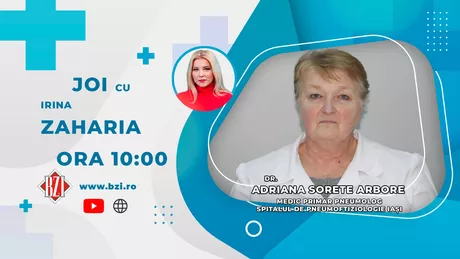 LIVE VIDEO - Dr. Adriana Sorete Arbore medic primar pneumolog Spitalul de Pneumologie Iași discută în emisiunea BZI LIVE despre Ziua Mondială a Tuberculozei
