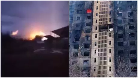 Nou bombardament al aviaţiei ruse la Jîtomir. Un bloc de locuinţe a fost distrus