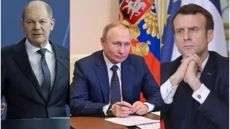 Emmanuel Macron şi Olaf Scholz o nouă convorbire cu Vladimir Putin