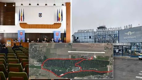 Scandal pe noul drum de la Aeroportul Iași Șoseaua spre Aroneanu de 3 kilometri a stârnit dispute la CJ - GALERIE FOTO