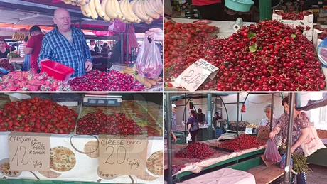 La piețele din Iași găsești cireșe la prețuri de trufanda Puțini sunt cei care se încumetă să dea atâția bani pe un kilogram  GALERIE FOTO