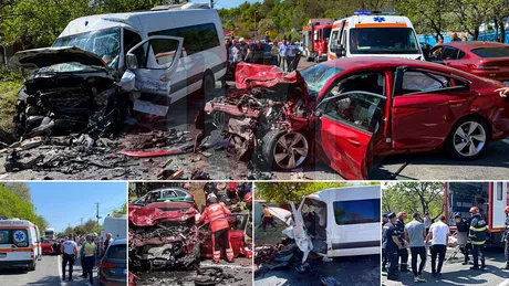Accident rutier grav la Schitu Duca Un șofer a pătruns pe contrasens cu mașina pe care o conducea și a intrat într-un microbuz. Impactul s-ar fi produs la peste 100 de km pe oră