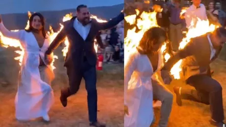 Doi miri din SUA și-au dat foc intenționat la nuntă