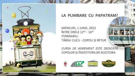 Copiii merg cu tramvaiul de epocă de 1 iunie CTP Iași păstrează tradiția