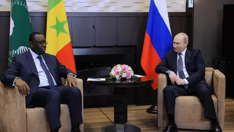 Putin întâlnire cu președintele Uniunii Africane și al Senegalului