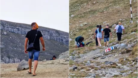 Un turist a urcat în Bucegi la Sfinx în şlapi. Specialiștii trag un semnal de alarmă asupra echipamentului pentru drumeţii pe munte