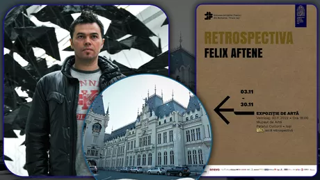 Expoziția de artă plastică Retrospectiva Felix Aftene la Palatul Culturii din Iași