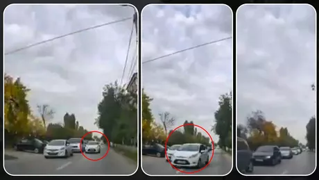 La un pas de tragedie după o manevră periculoasă a unui șofer inconștient din Iași  FOTOVIDEO