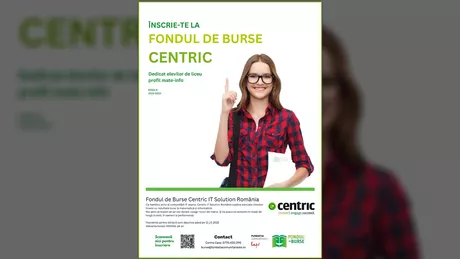 Centric IT Solutions România a acordat încă 15 burse a câte 4.000 de lei elevilor ieșeni