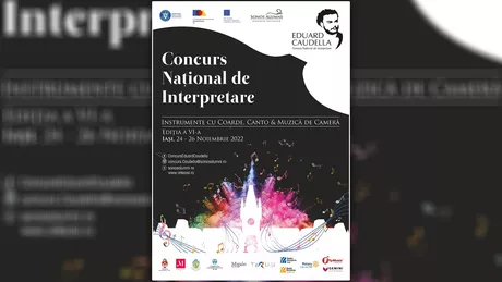 Ediția a VI-a a Concursului Național de Interpretare Eduard Caudella adresat studenților și masteranzilor din instituțiile de învățământ superior