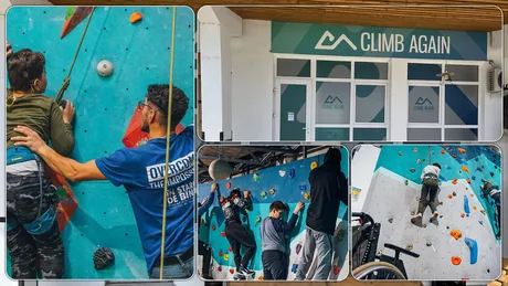 Centrul Climb Again din Iași oferă terapie gratuită prin escaladă pentru copiii și tinerii cu dizabilități