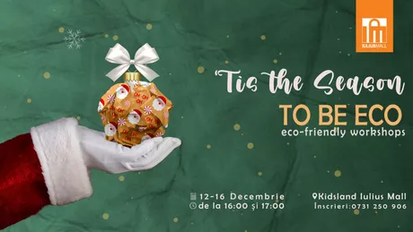 Tis the season to be ECO Eco-friendly workshops din hârtie reciclată pentru copii la Iulius Mall Cluj