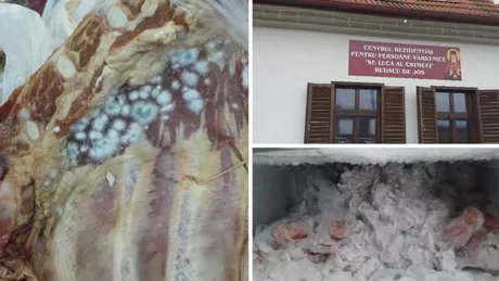 Condiții mizere la un cămin de bătrâni din Bistrița-Năsăud. Carne mucegăită gătită într-o bucătărie infectă