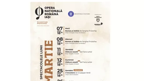 Opera Iași a stabilit programul lunii martie. Se pot cumpăra bilete