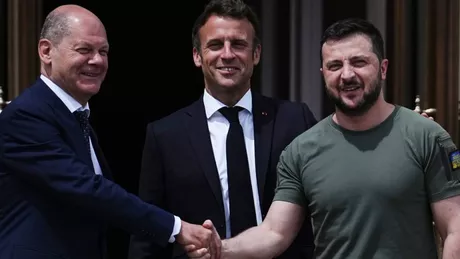 Volodimir Zelenski a ajuns în Franţa. Întâlnire cu Emmanuel Macron și cancelarul german Olaf Scholz - LIVE VIDEO