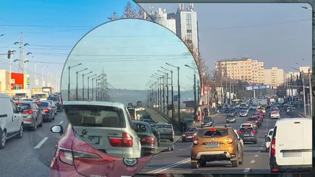 Traficul în Bucium este blocat la orele de vârf. Autoritățile nu încurajează folosirea mijloacelor de transport în comun - FOTO