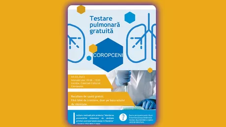 Testări pulmonare gratuite pentru cetățenii localității Coropceni