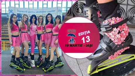 Eveniment caritabil de kangoo jumps în Iași. Participanții au sărit s-au distrat și au ajutat în același timp  FOTO