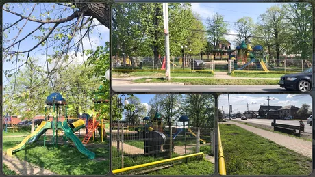Parcul de joacă pentru copii din Lețcani se află la drumul european. Este o nebunie - FOTO