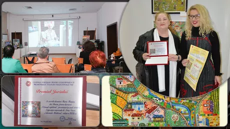 Eveniment dedicat artei naive la Iași. Artista Maria Margoș a primit premiul juriului pentru lucrarea Cătunul Copilăriei
