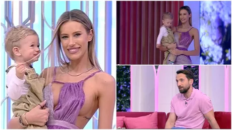 Gabriela Prisăcariu a defilat într-o rochie provocatoare cu micuțul Tiago în brațe. Reacția lui Dani Oțil este genială