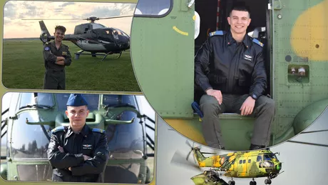 Povestea tânărului care a reușit să atingă cerul. La 24 de ani a devenit pilot în cadrul Escadrilei 952 Elicoptere Socat Mi-am dorit întotdeauna să fiu diferit - FOTO
