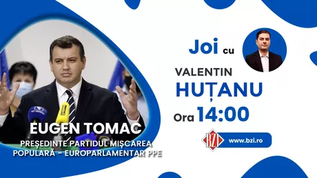 LIVE VIDEO - Europarlamentarul Eugen Tomac liderul PMP România în dialog la BZI LIVE despre provocările Europei