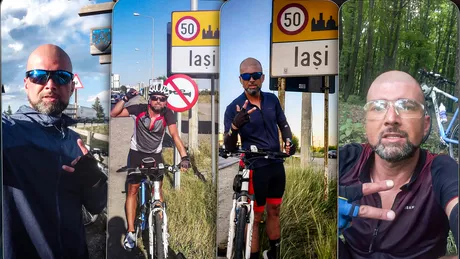 El este omul care vine de la Cluj la Iași pe bicicletă. Parcurge câte 432 km pentru acte caritabile Mă antrenez între 3 și 6 luni pentru acest traseu - FOTO