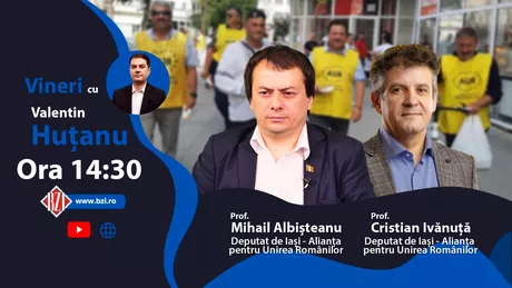 LIVE VIDEO - Deputaţii AUR de Iaşi Mihail Albișteanu şi Cristian Ivănuță la BZI LIVE - FOTO