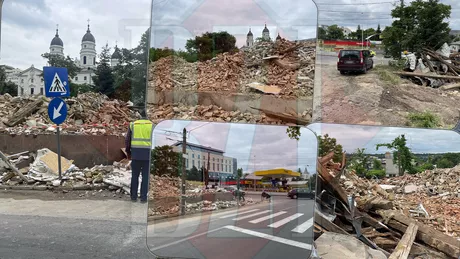 Mai multe imobile din centrul Iașului au fost demolate În locul lor Mitropolia va construi o piațetă și 400 de locuri de parcare - FOTO