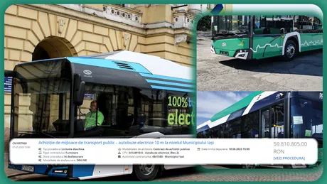 Primăria Iaşi vrea să cumpere un lot de autobuze electrice. Valoarea contractului depășește 6 milioane de euro