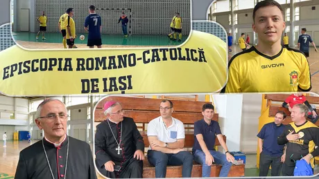 Ultima zi a Campionatului Național de Fotbal în sală pentru preoții catolici veniți la Iași Mesajul acestui campionat este de a transmite faptul că avem nevoie de sport - FOTO