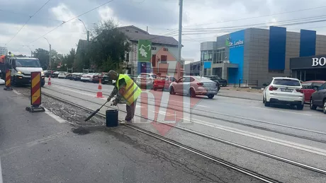 Atenție Circulația tramvaielor oprită pe o stradă importantă din Iași. Se efectuează lucrări - FOTO