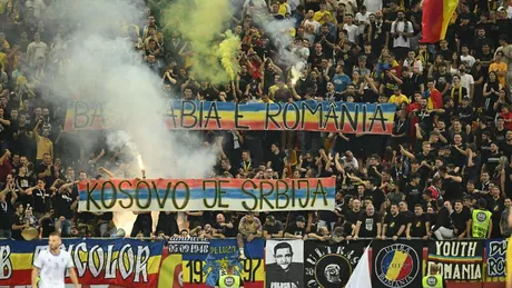 Sute de suporteri de la meciul România - Kosovo amendați pentru fapte antisociale