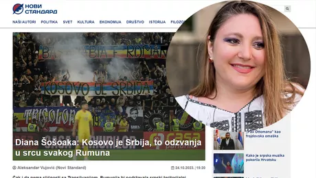 Diana Șoșoacă vedetă în presa sârbă un nou interviu despre UE și economia României