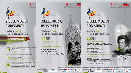 Filarmonica Moldova din Iași organizează în perioada 14-20 octombrie 2023 Zilele Muzicii Românești ediția a-XXV-a