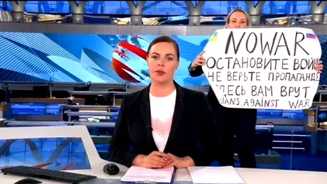 Jurnalista din Rusia care a protestat anti-război în direct la TV ar fi fost otrăvită la Paris