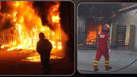 Imagini de coșmar într-un magazin din Iași Un individ a stropit peste tot cu benzină apoi a dat foc. Atât el cât și gestionarul au răni grave - EXCLUSIV