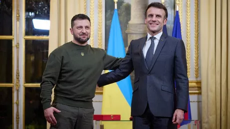 Război în Ucraina. Președintele Macron l-a asigurat pe Zelenski de sprijinul europenilor în ciuda multiplicării crizelor