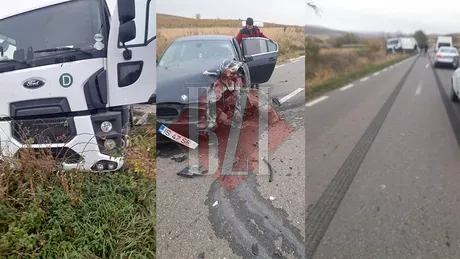 Accident rutier violent la Iaşi. Un BMW a intrat în plin într-o maşină de gunoi - EXCLUSIV FOTO UPDATE