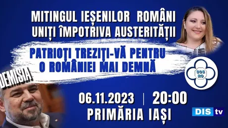 Protest la Primăria Iași Patrioți treziți-vă pentru o Românie mai demnă - FOTOVIDEO UPDATE