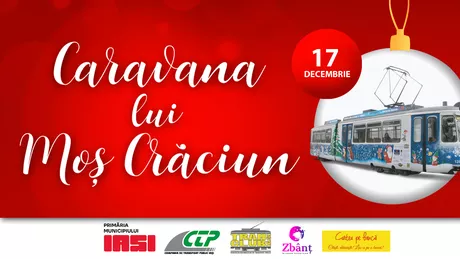 Moș Crăciun şi spiriduşii vin la Iași cu tramvaiul