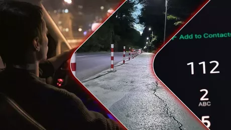 Filmul prinderii tânărului din Iași care a furat o autoutilitară și a provocat un accident rutier la Ciric Martorii au sunat la 112