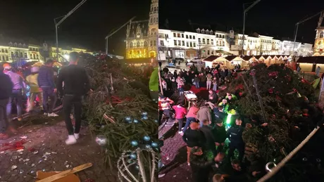 O femeie a murit după ce bradul de Crăciun din centrul vechi al unui oraș belgian s-a prăbușit - VIDEO