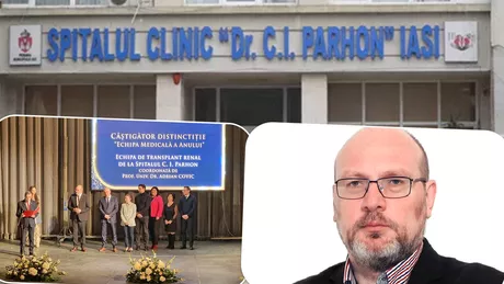 Echipa de transplant renal de la Spitalul C. I. Parhon Iași a primit prestigiosul premiu Echipa medicală a anului Suntem onorați - FOTO