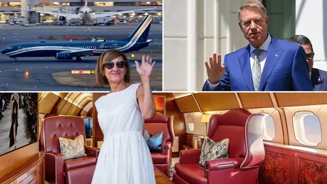 Aroganță pe banii românilor. Carmen Iohannis s-a întors duminică la Sibiu cu avionul de lux. Președintele a rămas în Dubai